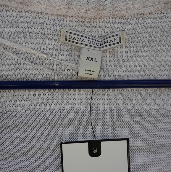 Dana Buchman Knit Open XXL  Cream/grey Cargdian - Picture 2 of 4